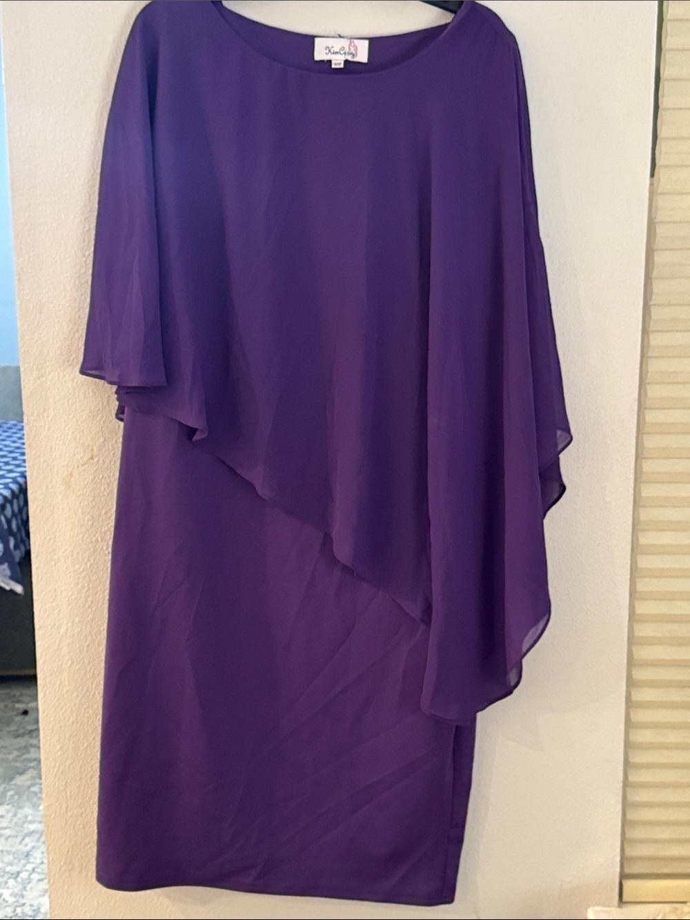 Purple Layered Chiffon Overlay Dress -NWT